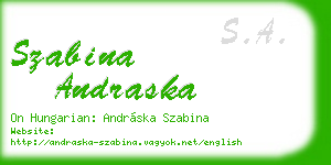 szabina andraska business card